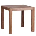 FineBuy Esstisch quadratisch 80 cm Akazie Massivholz – Quadratischer Holztisch massiv, Design Esszimmertisch Naturholz, Küchentisch Echtholz für 4 Personen Bistrotisch