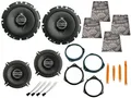 DSX Pioneer Boxen Set Opel Astra G Bj 98-05 Tür vorne hinten Dämmmatte Aus Auto-Lautsprecher (75 W)