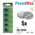 5 x CR2430 PoundMax Knopfbatterie CR2430 Lithium 3 Volt 850 mAh 5er-Blister