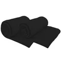 DILUMA Fleecedecke 130x170 cm 2er Set Anthrazit - Sofadecke mit Anti-Pilling & Kettlerand - Stoffqualität ca. 400G - Pflegeleichte und Samtweiche Couchdecke - OEKO-TEX100