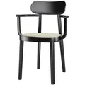 THONET 118 F Holzstuhl mit Armlehnen Buche schwarz gebeizt