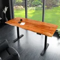 Massivholz Schreibtisch MAMMUT - 120cm - natur - Akazie - höhenverstellbar