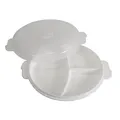 Plast Team Micro Teller mit Abdeckung, Weiß/Transparent, Einheitsgröße