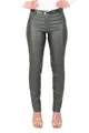 Malito - Damen Chinohose - schicke elastische Lederoptik Hose - Festliche Elegante Stretch Damenhose 1031 - Oliv XL