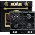 Kaiser Herd-set / Retro Elektro Einbau Backofen EH 6355 EM 67L + KCG 6380 Gaskochfeld 60cm