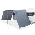 your GEAR Caravan Tarp Teramo - 4 Größen - 250, 300, 400, 450 cm Breite, Tiefe 240 cm - UPF 50+ Sonnendach für Wohnwagen Wohnmobil - 5000 mm Sonnensegel Seitenwände Aufstellstangen 400x240 cm