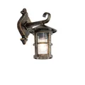 QAZQA - Klassisch I Antik Klassische Außen Wandlaterne AntikGold I Messing IP44 - Herb I Außenbeleuchtung - Aluminium Rund - LED geeignet E27