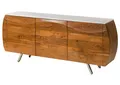 Sideboard Akazie 184x40x75 natur lackiert / Marmor weiß MONTREAL #128