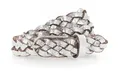 Vanzetti Leder Gürtel Braided Women's Belt W105 Silver Metallic silberfarben