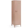 [en.casa] Einzelspind, Hellbraun, Metall, 2 Fächer, 38x137x38 cm, Garderobe, Garderobenschränke, Garderobenschränke