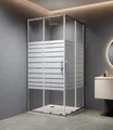 welltime Eckdusche Trento Slimline, BxT: 90x90 cm, Einscheibensicherheitsglas, Eckdusche mit Profil in schmalem Design und robustem Rollensystem