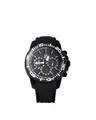 Light Time Chronograph Armbanduhr Herren Aluminium Silikonband Schwarz L135BLK