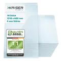 KAISER plastic® Xtra Strong | 14er Set Gewächshausplatten | Stärke 4mm | 1210 x 605 mm | Polycarbonat (PC) | 10,25 m2 | Gewicht: 700g/m2 | Hohlkammerplatte - Doppelstegplatte