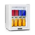 Klarstein Kühlschrank, Mini Kühlschrank mit Glastüre, Mini-Kühlschrank für Getränke, Snacks & Kosmetik, Kühlschrank Klein & Leise, Verstellbare Ablagen, Kleiner Skincare Kühlschrank 12-18°C, 23L
