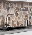 MyMaxxi Küchenrückwand Küchenrückwand selbstklebend Mauer Natursteine Spritzschutz Folie, (Klebefolie Küchenrückwand aufgerollt B 60 cm x H 60 cm), Mosaic Stone B 60 cm x H 60 cm