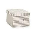 Zeller Aufbewahrungsbox "Stripes" Pappe beige 21 x 28 x 15 cm