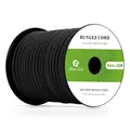 Abma Cord Gummiseil Expanderseil 5mm 20M Gummischnur UV Beständig Planenseil 100% Dehnung Spannseil für Plane, Anhängerplane, Sonnensegel, Zelte, Banner - Schwarz