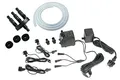 Arnusa Springbrunnen Pumpe Komplett Set mit 3er LED-Beleuchtung inkl.3 Wege Schlauchadapter, Schlauch und Schaumstoffdichtungen (1500L/H, RGB Farbwechsel)