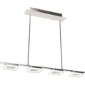 Eglo LED Pendelleuchte Torretta 1 Nickel matt 4 x 3,8W 1280lm warmweiß 3000K kürzbar - Silber