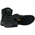 Lowa Renegade Mid S GTX (All-Terrain, wasserdicht, schmal) asphalt/türkis Wanderschuh grau 39,5 EU