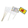 Colorations - Canvas Flags with Stick Weiss, 12er-Set (25163787)