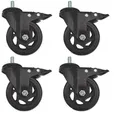 Grillrost.com BBQ Grillrost BBQ Premium Ersatz-Rollen Set für Gasgrills (Gewinde), Made in Germany schwarz Ersatz-Rollen Set mit Gewinde | 60 cm x 135 cm x 140 cm