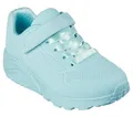 Skechers Mädchen UNO Lite Sneaker, Türkisfarbener Synthetikbesatz, 27 EU