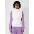 QS Outdoorjacke Outdoor-Weste Steppweste mit Stehkragen beige S (36)