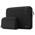 Inateck 360° Schutz Laptoptasche, Kompatibel mit 14 Zoll MacBook M1/M2/M3/M4 Pro/Max 2021-2024, Laptop Hülle mit Zubehör Tasche, Schwarz