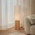 Stehleuchte Lindby, Kimiko, Holz, für Wohnzimmer, Stoff / Textil, Skandinavisch - 30 - 20 - 100