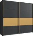 Wimex Schwebetürenschrank Dubai Kleiderschrank in trendigen goldenen Design (Schlafzimmerschrank wahlweise in zwei Breiten erhältlich) Breite 225cm, 2 Schwebetüren MADE IN GERMANY