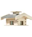 Dehner Vogelhaus Natura Emmi, 46 x 44 x 30 cm, Fichtenholz, natur, Blockhaus-Stil, handgefertigt