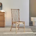 Stuhl aus Rattan heller Naturrattan Esszimmerstuhl Verandastuhl