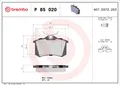 NEU - BREMBO P85020 Bremsbelagsatz, Scheibenbremse für SEAT SHUANGHUAN SKODA