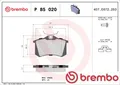 Brembo P85020 Bremsbelagsatz für Scheibenbremse Bremsbelagsatz