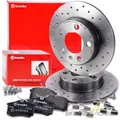 BREMBO XTRA BREMSSCHEIBEN +BELÄGE HINTEN FÜR AUDI A1 8X A3 SEAT ARONA IBIZA 4 5