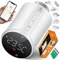 KESSER® 4x Heizkörperthermostat Heizungsregler Heizungsthermostat WLAN Smart Home App & Sprach-Steuerung Thermostat 6 Heizkörperventile rund Weiß