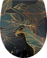 WC-Sitz ADOB "grüne Blätter", grün (blätter, weiß), B:36cm L:45,5cm