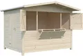 Palmako Gartenhaus "Marian, klappbarer Marktstand", beige (natur), Fußboden im Gartenhaus, ohne Dacheindeckung