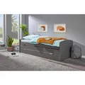 Mid.you Ausziehbett Interlink Lena 20902850, Grau, Holz, Kiefer, massiv, Höhe ca. 12 cm, 90x200 cm, Kinder- & Jugendzimmer, Kindermöbel, Kinderbetten, Ausziehbetten