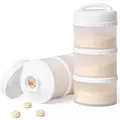 Termichy Milchpulver Portionierer – 2× stapelbare Boxen, BPA-frei, Weiß