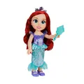 Disney Princess Arielle Puppe 35cm, reflektierende Glitzeraugen, bewegliche Gele