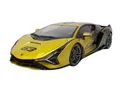 Bburago Modellauto Lamborghini Sian FKP 37 #63 2019 gelb schwarz, Maßstab 1:18