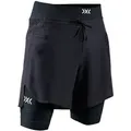 X-Bionic Laufhose Effektor 2in1 Short (eingehängte Innenhose) kurz schwarz/schwarz Herren