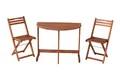 Merxx Gartenmöbel Set Porto 3tlg., 2 Klappstühle, 1 Klapptisch 90 x 60 cm - Eukalyptus