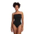 creamy fabrics Damen Shapewear Bodysuit Trägerlos – Formender Sculpting Body mit Slip - Nahtloser Bauchweg-Bandeau-Body für glatte Silhouette & Po-Lifting