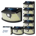Solarlampen Außen Bewegungsmelder 120 LED 270 Winkel IP6