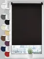 Sonello Verdunkelungsrollo Klemmfix ohne Bohren 75 x 100 Schwarz Verdunklungsrollo Fensterrollo Rollo Seitenzugrollo Klemmrollo für Fenster & Tür