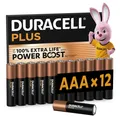 AAA Batterien DURACELL Plus 12er-Pack Alkaline 1,5V langlebig Energie