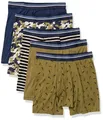 Boxershorts Herren Baumwolle 5er-Pack M Armeegrün/Dunkelblau/Tarnmuster